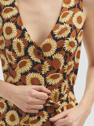 Sunflowers Print Sleeveless Dress - LNKM StoreNice Things Paloma SDress