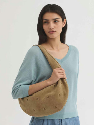 Leather Half Moon Bag