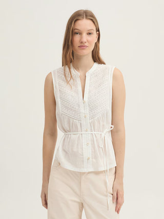 Blend Shirt with Lace Edging