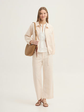 Blend Shirt with Lace Edging