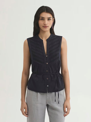 Blend Shirt with Lace Edging