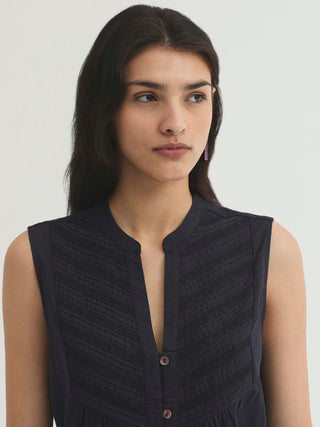 Blend Shirt with Lace Edging
