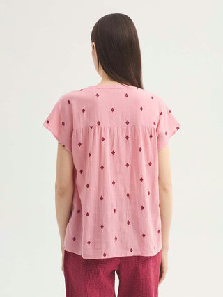 Shirt with Diamond Embroidery