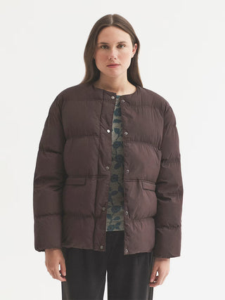 Nylon Bomber Puffer Jacket