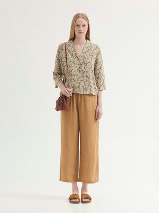 Aegean Sea Print Lapel Jacket