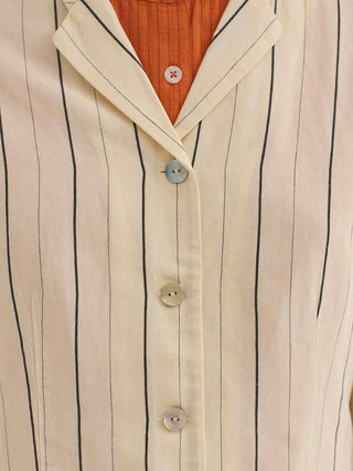 Striped Overdyed Tencel Jacket