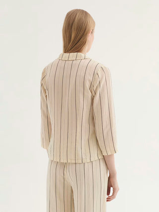 Striped Overdyed Tencel Jacket