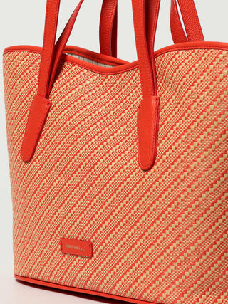 New Never Without Bag Bicolor Straw Medium