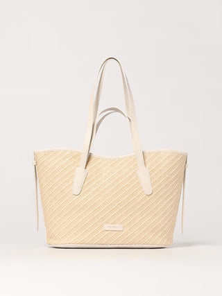 New Never Without Bag Bicolor Straw Medium