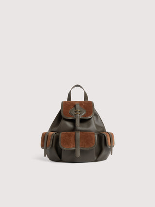Coccinelle Mavery Pocket Waxed Corduroy Backpack