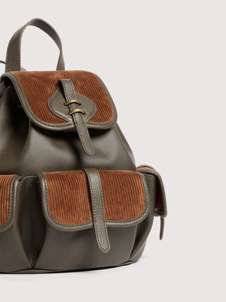 Coccinelle Mavery Pocket Waxed Corduroy Backpack