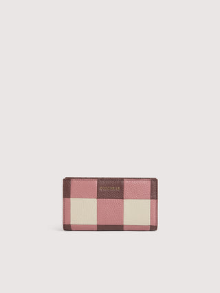 Coccinelle Metallic Vichy Patch Large Wallet