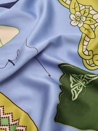 Cross Stitch Satin Scarf