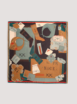 Cross Stitch Satin Scarf