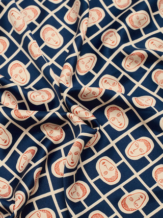 Small Faces Satin Scarf