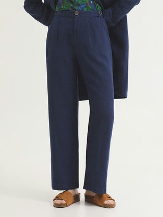Linen Darted Trousers