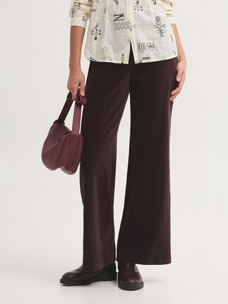 Stretch Corduroy Zip Trousers
