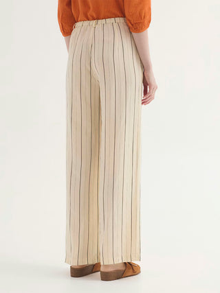 Striped Trousers in Overdyed Tencel
