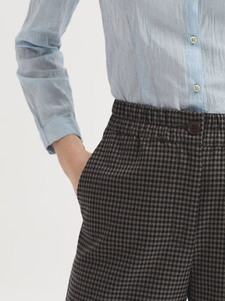 Houndstooth Stretch Trousers