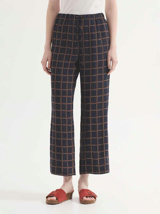Dotted Checks Flowy Trousers