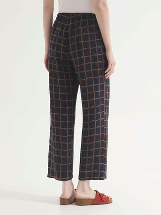Dotted Checks Flowy Trousers