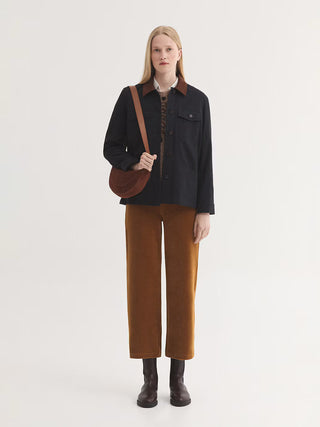 Elasticated Waist Stretch Corduroy Trousers