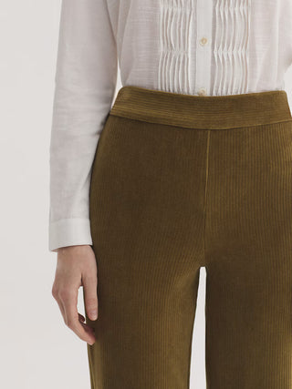 Elasticated Waist Stretch Corduroy Trousers