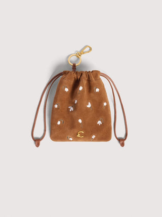 Coccinelle C-Me Key Holder Pouch Snowdrop Embroidery - LNKM StoreCoccinelleCharm