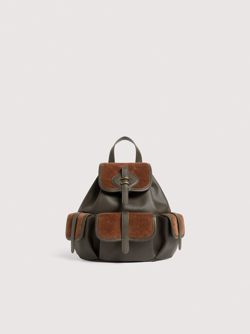 Coccinelle Mavery Pocket Waxed Corduroy Backpack - LNKM StoreCoccinelleHandbag