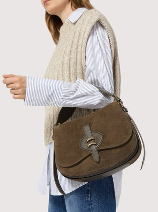 Coccinelle Mavery Suede Bimaterial Medium - LNKM StoreCoccinelleHandbag