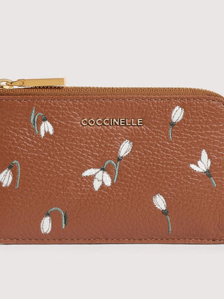 Coccinelle Metallic Soft Snowdrop Embroidery Card Holder - LNKM StoreCoccinelleCard Holder
