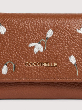 Coccinelle Metallic Soft Snowdrop Embroidery Wallet - LNKM StoreCoccinelleWallet