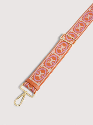 Coccinelle Monogram Tricolor Shoulder Strap with Platinum Details - LNKM StoreCoccinelleStrap
