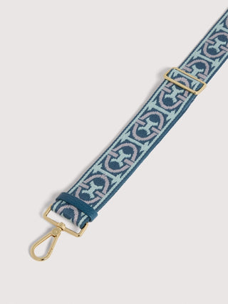 Coccinelle Monogram Tricolor Shoulder Strap with Platinum Details - LNKM StoreCoccinelleStrap