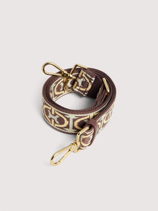 Coccinelle Monogram Tricolor Shoulder Strap with Platinum Details - LNKM StoreCoccinelleShoulder Strap