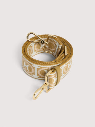 Coccinelle Monogram Tricolor Shoulder Strap with Platinum Details - LNKM StoreCoccinelleStrap