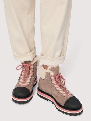 Coccinelle Nora Bimaterial Suede Hiking Boots - LNKM StoreCoccinelleShoes