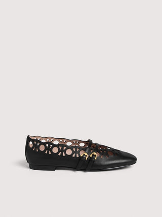 Coccinelle Risako Smooth Monogram Sangallo Ballet Flats - LNKM StoreCoccinelleShoes