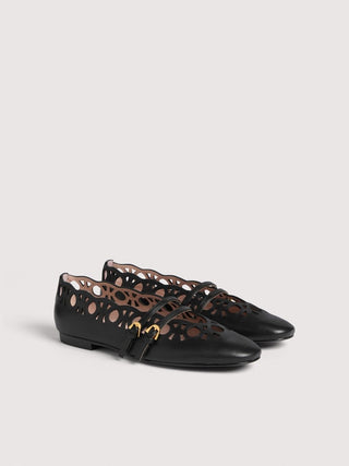 Coccinelle Risako Smooth Monogram Sangallo Ballet Flats - LNKM StoreCoccinelleShoes