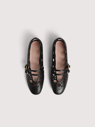 Coccinelle Risako Smooth Monogram Sangallo Ballet Flats - LNKM StoreCoccinelleShoes