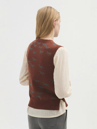 Horses Jacquard Vest - LNKM StoreNice Things Paloma SVest