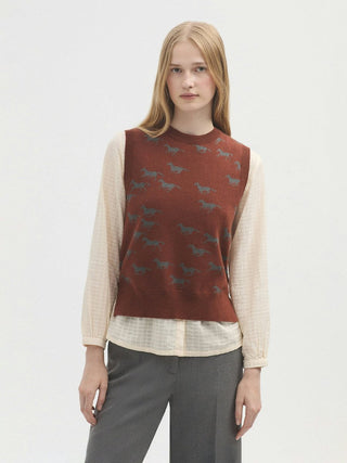 Horses Jacquard Vest - LNKM StoreNice Things Paloma SVest