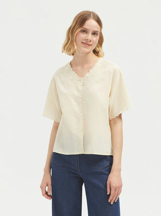 Matching Embroideries Voile Top - LNKM StoreNice Things Paloma STop