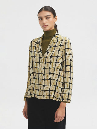 Square Leaves Lapel Blouse - LNKM StoreNice Things Paloma SBlouse