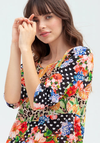 Blouse Wide Fit With Multicolor Pattern - LNKM StoreFracominaBlouse
