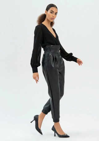 Carrot Pant Made In Eco Leather - LNKM StoreFracominaPants