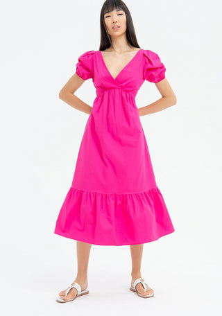 Dress Regular Fit Middle Length Made In Cotton Popeline - LNKM StoreFracominaDress