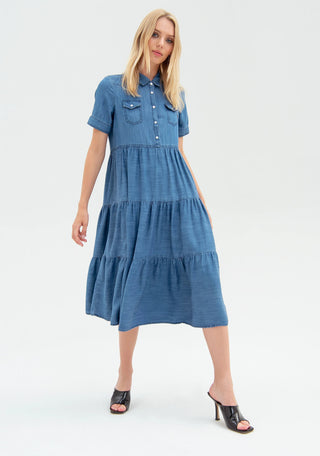 Dress Wide Fit Made In Chambray - LNKM StoreFracominaDress