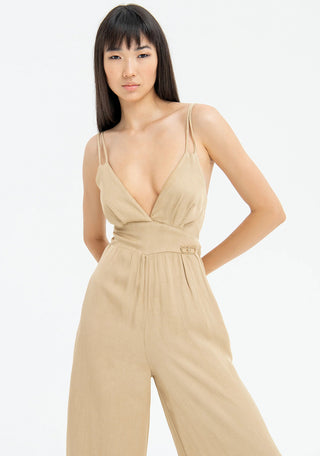 Long Overall Regular Fit Made In Satin Tencel And Viscose - LNKM StoreFracominaJumpsuit