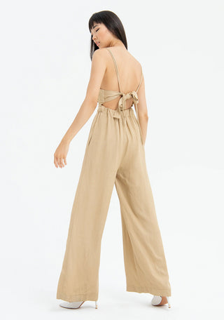 Long Overall Regular Fit Made In Satin Tencel And Viscose - LNKM StoreFracominaJumpsuit